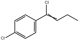 1-chloro-4-(1-chloro-1-butenyl)benzene Struktur