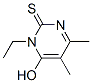 1-ethyl-6-hydroxy-4,5-dimethyl-1H-pyrimidine-2-thione Struktur