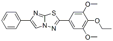 7-(4-ethoxy-3,5-dimethoxy-phenyl)-3-phenyl-6-thia-1,4,8-triazabicyclo[ 3.3.0]octa-2,4,7-triene Struktur