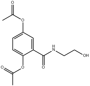 5-[N-(2-hydroxyethyl)carbamoyl]-m-phenylene diacetate Struktur