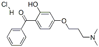 4-[3-(dimethylamino)propoxy]-2-hydroxybenzophenone hydrochloride Struktur