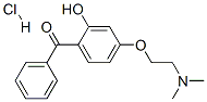 [4-[2-(dimethylamino)ethoxy]-2-hydroxyphenyl] phenyl ketone hydrochloride Struktur