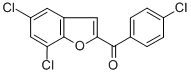 5,7-DICHLORO-2-(4-CHLOROBENZOYL)BENZOFURAN Struktur