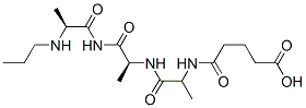 4-[[(1S)-1-[[(1S)-1-[[(2S)-2-propylaminopropanoyl]carbamoyl]ethyl]carb amoyl]ethyl]carbamoyl]butanoic acid Struktur