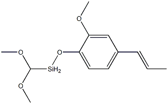 dimethoxy[2-methoxy-4-(1-propenyl)phenoxy]methylsilane Struktur