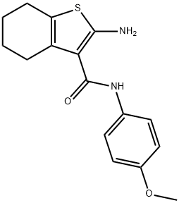 2-AMINO-4,5,6,7-TETRAHYDRO-BENZO[B]THIOPHENE-3-CARBOXYLIC ACID (4-METHOXY-PHENYL)-AMIDE Struktur