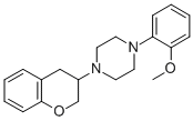 1-(3,4-Dihydro-2H-1-benzopyran-3-yl)-4-(2-methoxyphenyl)piperazine Struktur