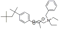 benzyldiethyl[2-[4-(1,1,3,3-tetramethylbutyl)phenoxy]ethyl]ammonium acetate Struktur