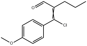 2-[chloro(4-methoxyphenyl)methylene]valeraldehyde Struktur