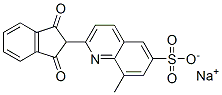 sodium 2-(2,3-dihydro-1,3-dioxo-1H-inden-2-yl)-8-methylquinoline-6-sulphonate Struktur