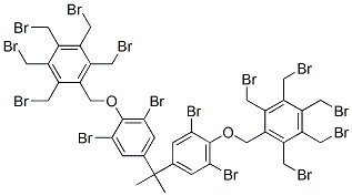 1,1'-isopropylidenebis[3,5-dibromo-4-[[pentakis(bromomethyl)phenyl]methoxy]benzene] Struktur