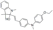 2-[2-[4-[(4-ethoxyphenyl)methylamino]phenyl]vinyl]-2,3-dihydro-1,3,3-trimethyl-1H-indol-2-ol Struktur