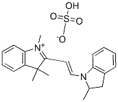 2-[2-(2,3-dihydro-2-methyl-1H-indol-1-yl)vinyl]-1,3,3-trimethyl-3H-indolium hydrogen sulphate Struktur