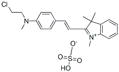 2-[2-[4-[(2-chloroethyl)methylamino]phenyl]vinyl]-1,3,3-trimethyl-3H-indolium hydrogen sulphate Struktur