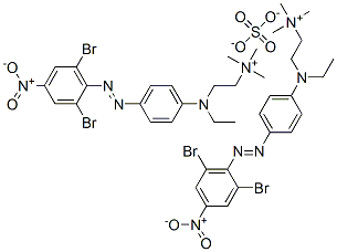 bis[[2-[[4-[(2,6-dibromo-4-nitrophenyl)azo]phenyl]ethylamino]ethyl]trimethylammonium] sulphate Struktur