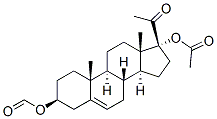 3beta,17-dihydroxypregn-5-en-20-one 17-acetate 3-formate Struktur