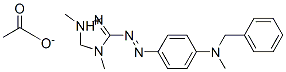 1,4-dimethyl-3-[[4-[methylbenzylamino]phenyl]azo]-1H-1,2,4-triazolium acetate Struktur