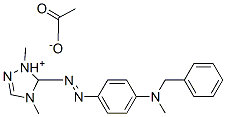 1,4-dimethyl-5-[[4-[methylbenzylamino]phenyl]azo]-1H-1,2,4-triazolium acetate Struktur