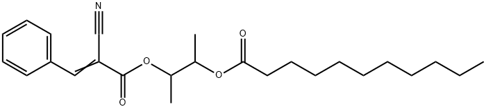 2-((2-Cyano-3-phenyl-1-oxo-2-propenyl)oxy)-1-methylpropyl undecanoate Struktur