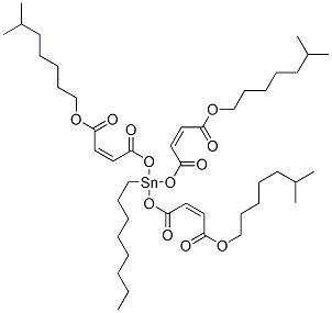 triisooctyl 4,4',4''-[(octylstannylidyne)tris(oxy)]tris[4-oxoisocrotonate] Struktur