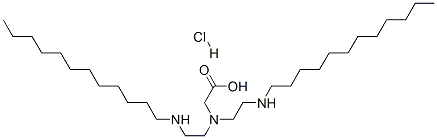 N,N-bis[2-(dodecylamino)ethyl]-glycine monohydrochloride Struktur