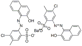 6-chloro-4-[(2-hydroxy-1-naphthyl)azo]toluene-3-sulphonic acid, barium salt Struktur