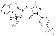 2-[[4,5-dihydro-3-methyl-5-oxo-1-(4-sulphophenyl)-1H-pyrazol-4-yl]azo]naphthalene-1-sulphonic acid, barium salt Struktur