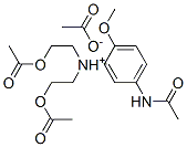 (5-acetamido-2-methoxyphenyl)bis(2-acetoxyethyl)ammonium acetate Struktur