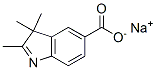 sodium 2,3,3-trimethyl-3H-indole-5-carboxylate Struktur