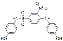 N-(4-hydroxyphenyl)-4-[(4-hydroxyphenyl)amino]-3-nitrobenzenesulphonamide Struktur