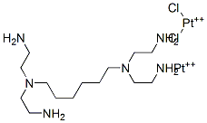 dichloro(N,N,N',N'-tetrakis(2-aminoethyl)-1,6-hexamethylenediamminediplatinum(II)) Struktur