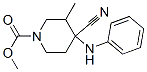 methyl 4-cyano-3-methyl-4-(phenylamino)piperidine-1-carboxylate Struktur