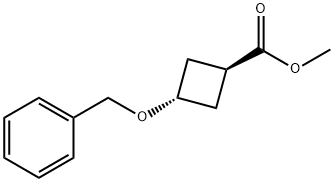 Cyclobutanecarboxylic acid, 3-(phenylMethoxy)-, Methyl ester, trans- Struktur