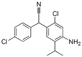 (4-amino-2-chloro-5-isopropylphenyl)(4-chlorophenyl)acetonitrile Struktur