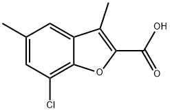 7-CHLORO-3,5-DIMETHYL-2-BENZOFURANCARBOXYLIC ACID Struktur