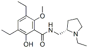 3,5-Diethyl-N-[[(2S)-1-ethylpyrrolidin-2-yl]methyl]-2-hydroxy-6-methoxybenzamide Struktur