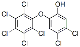 4,5-dichloro-2-(2,3,4,5,6-pentachlorophenoxy)phenol Struktur