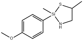 1-Thia-3-aza-2-silacyclopentane, 2,5-dimethyl-2-(p-methoxyphenyl)- Struktur