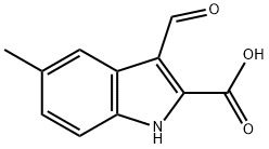 3-FORMYL-5-METHYL-1H-INDOLE-2-CARBOXYLIC ACID Struktur