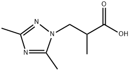 3-(3,5-DIMETHYL-[1,2,4]TRIAZOL-1-YL)-2-METHYL-PROPIONIC ACID Struktur