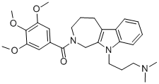 Azepino(3,4-b)indole-10(1H)-propanamine, 2,3,4,5-tetrahydro-N,N-dimeth yl-2-(3,4,5-trimethoxybenzoyl)- Struktur