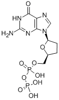 2',3'-dideoxyguanosine 5'-diphosphate Struktur