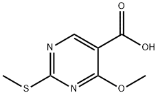 4-METHOXY-2-(METHYLTHIO)-5-PYRIMIDINECARBOXYLIC ACID Struktur