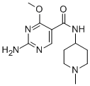 2-Amino-4-methoxy-N-(1-methyl-4-piperidinyl)-5-pyrimidinecarboxamide Struktur