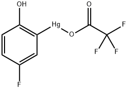 2-((trifluoroacetoxy)mercuri)-4-fluorophenol Struktur