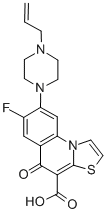 5H-Thiazolo(3,2-a)quinoline-4-carboxylic acid, 7-fluoro-5-oxo-8-(4-(2- propenyl)-1-piperazinyl)- Struktur