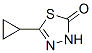 1,3,4-Thiadiazol-2(3H)-one,  5-cyclopropyl- Struktur