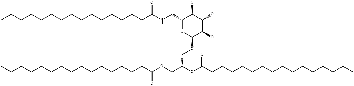 1,2-Dipalmitoyl-3-(N-palmitoyl-6'-amino-6'-deoxy-α-D-glucosyl)-sn-glycerol Struktur