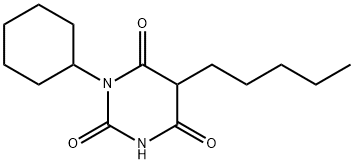 1-Cyclohexyl-5-pentylbarbituric acid Struktur