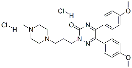 5,6-bis(4-methoxyphenyl)-2-[3-(4-methylpiperazin-1-yl)propyl]-1,2,4-tr iazin-3-one dihydrochloride Struktur